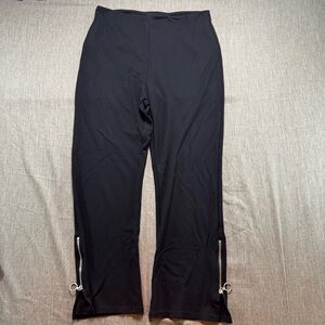 Lysse Legging Women’s Medium Black High Rise Flare Compression Ankle Zip Stretch